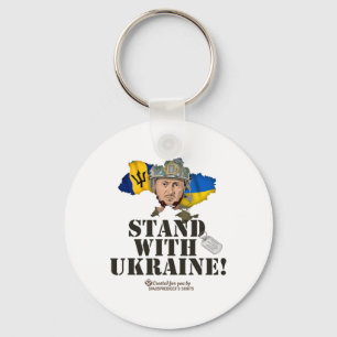Rdos Stand With Ukraine Zelensky Flag Rdos Key Ring