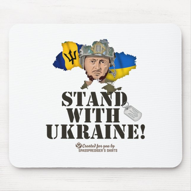Rdos Stand With Ukraine Zelensky Flag Rdos  Mouse Pad (Front)