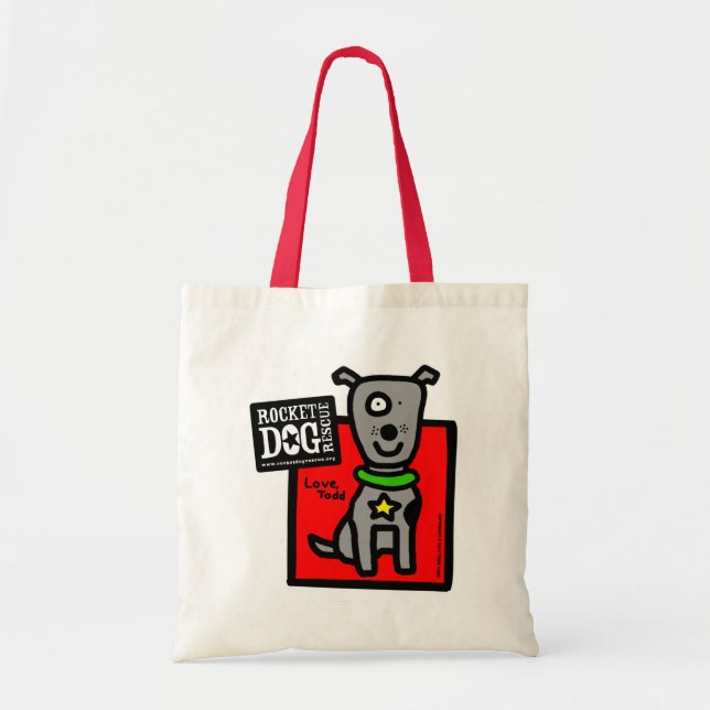 RDR Todd Parr - Grey Dog Tote Bag (Front)