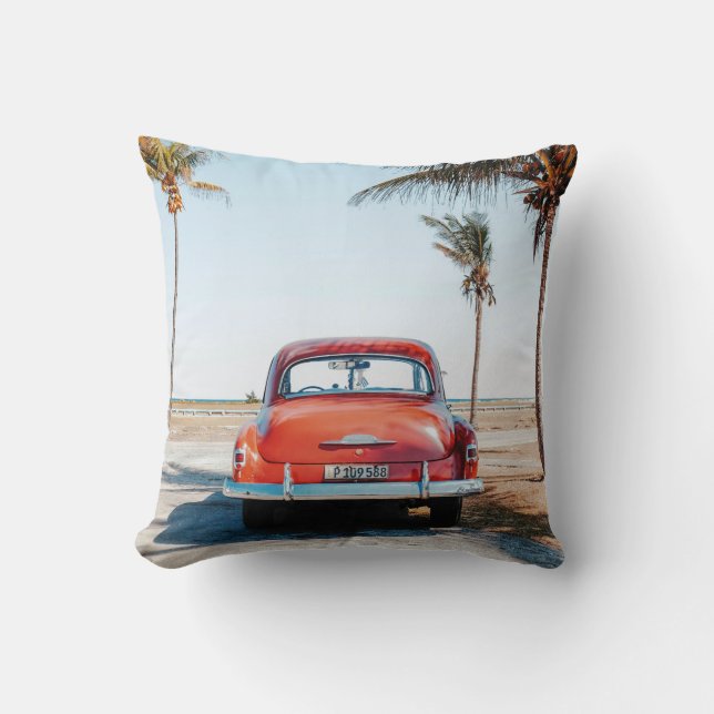 Re beetle beside coconut trees cushion (Front)