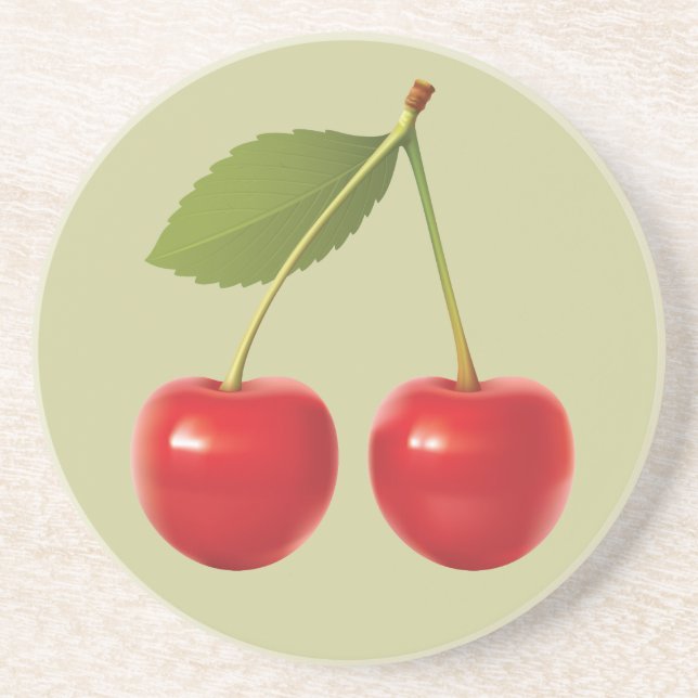 Re Cherries Coaster (Front)