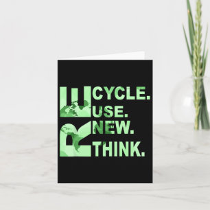 Re Cycle Use New Think Men Women Recycle Reuse Ren Card