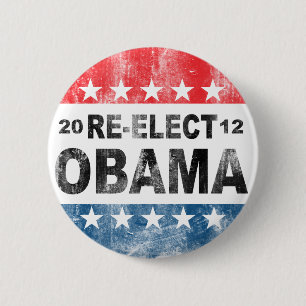 Re-Elect Barack Obama 2012 Button