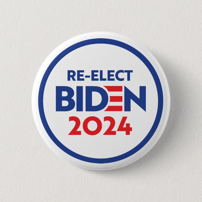 Re-Elect Biden 6 Cm Round Badge (Front)