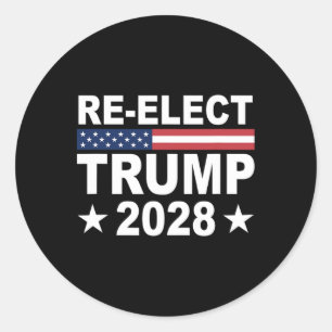Re-elect Donald Trump 2028 Republican Us Election Classic Round Sticker
