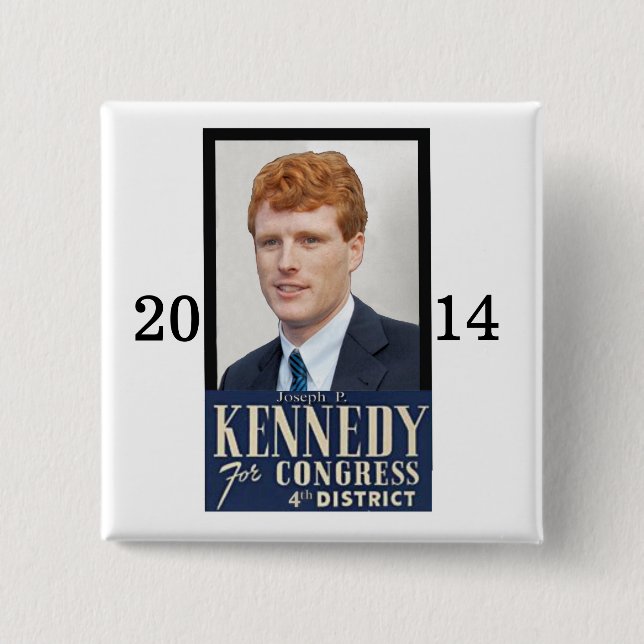 Re-elect Joseph P. Kennedy, III 15 Cm Square Badge (Front)