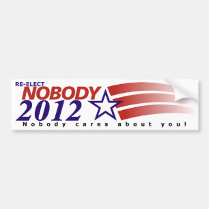 Re-Elect Nobody 2012 Bumper Sticker