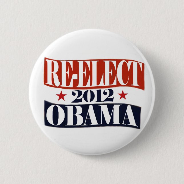 Re-Elect Obama 2012 6 Cm Round Badge (Front)