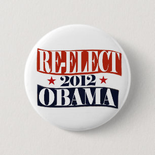 Re-Elect Obama 2012 6 Cm Round Badge