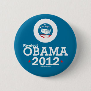 Re-elect Obama 2012 6 Cm Round Badge