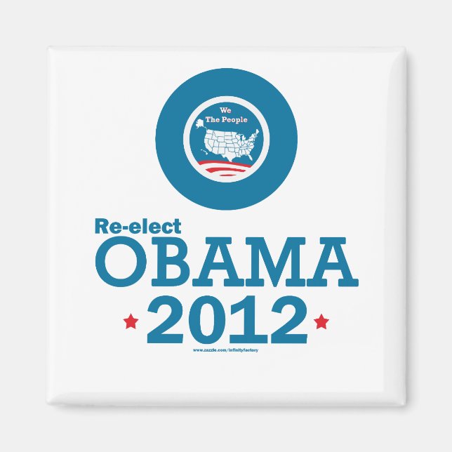Re-elect Obama 2012 Magnet (Front)
