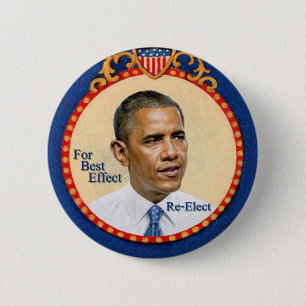 Re-elect Obama 6 Cm Round Badge