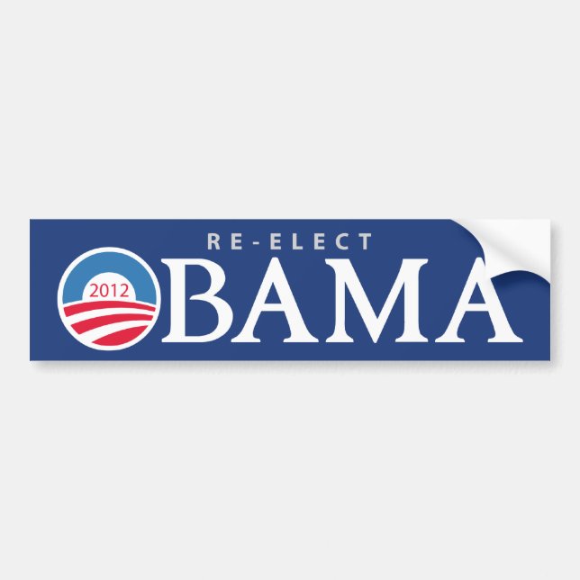 Re-Elect President Obama 2012 Bumpersticker Bumper Sticker (Front)