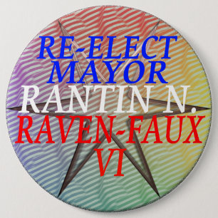 RE-ELECT RANTIN 6 CM ROUND BADGE