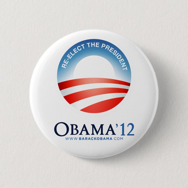 Re-Elect the President: Obama 2012 Button (Front)