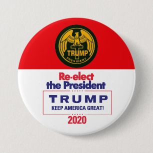 Re-elect the President: Trump 2020 7.5 Cm Round Badge