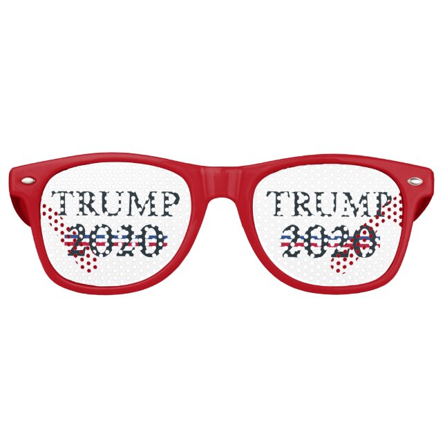 Re-Elect Trump 2020 Four More Years Retro Sunglasses (Front)