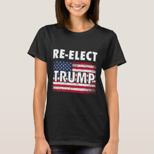 Re-elect Trump Shirt With American Usa Flag