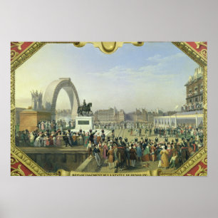 Re-establishment Statue of Henri IV on Pont Poster