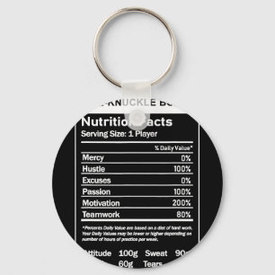 Re-knuckle Boxing Nutrition Facts Key Ring