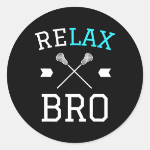 Re Lax Bro Funny College Lacrosse Gift Shirt Classic Round Sticker