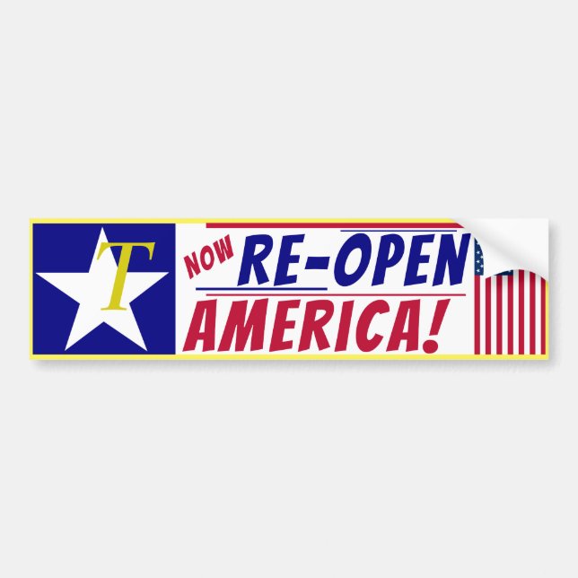 Re-Open America Bumper Sticker (Front)