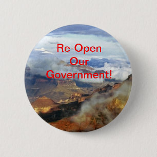 Re-Open Our Government Button, Pin