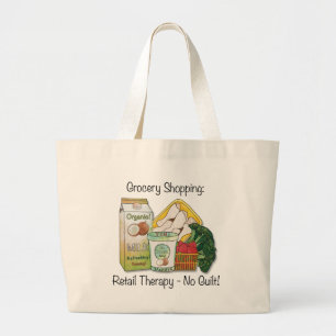 Re-useable Grocery Tote-bag with a sense of humour Large Tote Bag