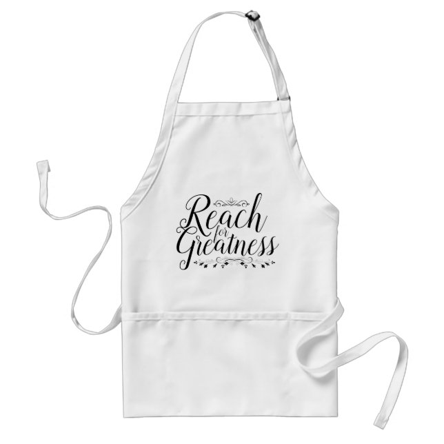 Reach for Greatness Calligraphy Standard Apron (Front)