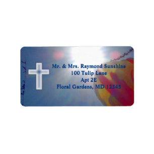 Reach for the Sky FIRST COMMUNION WITH CROSS Label