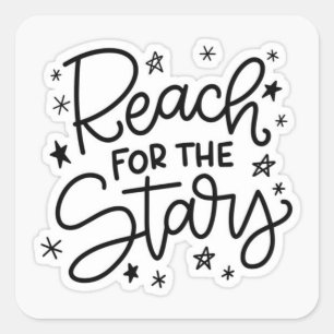 Reach for the stars 2025 square sticker