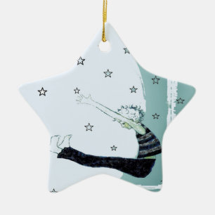 Reach for the Stars and the Moon Star Ceramic Ornament