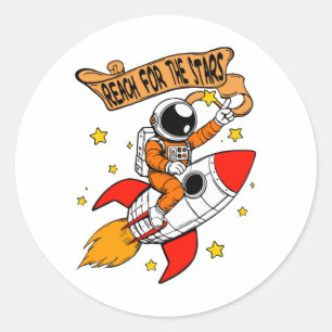 Reach for the stars classic round sticker