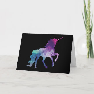 Reach for the Stars Galaxy Unicorn Design Card