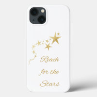Reach For The Stars, Gold Design, iphone Case