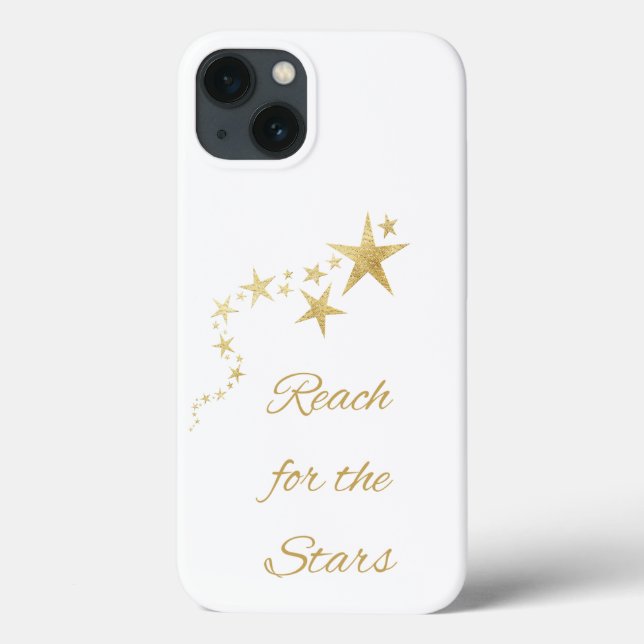 Reach For The Stars, Gold Design, iphone Case (Back)