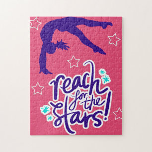 Reach for the Stars Gymnastics Tumbling Jigsaw Puzzle
