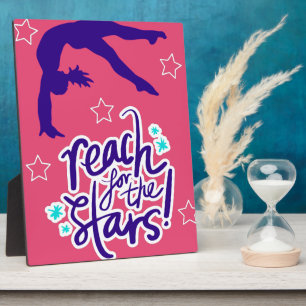 Reach for the Stars Gymnastics Tumbling Plaque