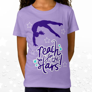 Reach for the Stars Gymnastics Tumbling   T-Shirt