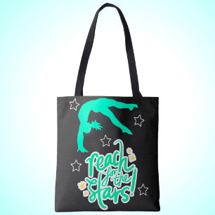 Reach for the Stars Gymnastics Tumbling  Tote Bag