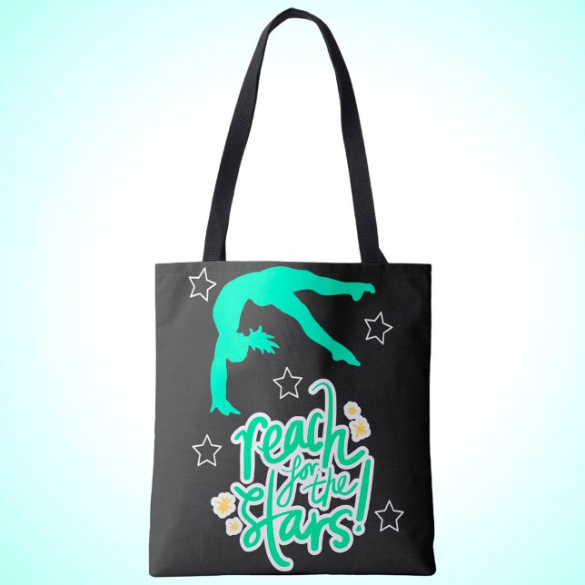 Reach for the Stars Gymnastics Tumbling  Tote Bag (Creator Uploaded)