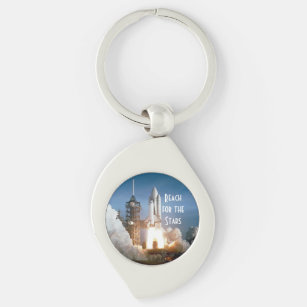Reach for the Stars Lift Off Spaceship Key Ring