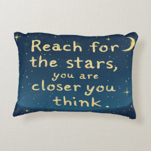Reach for the Stars – Motivational Inspirational  Decorative Cushion