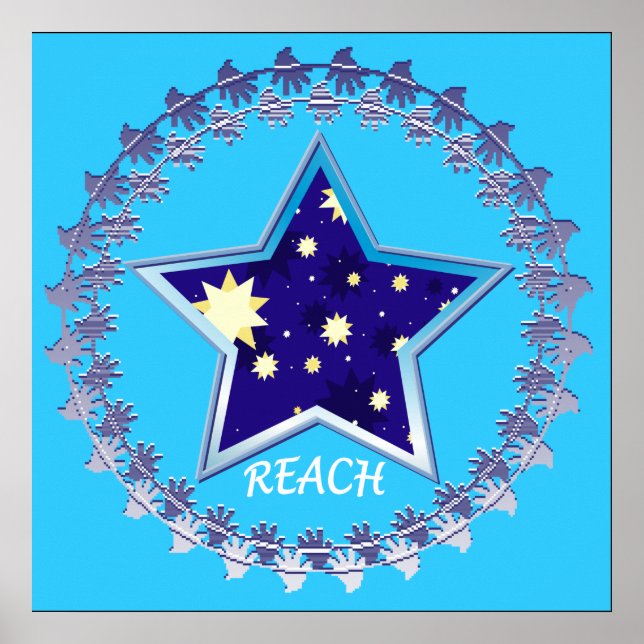 "Reach for the Stars" Motivational Poster (Front)