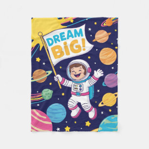 Reach for the Stars Space Adventure Fleece Blanket