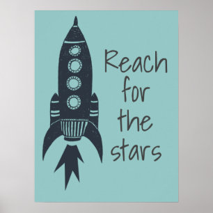 Reach for the Stars Spaceship Poster