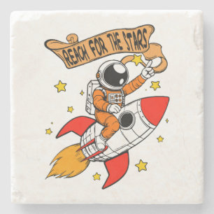 Reach for the stars stone coaster