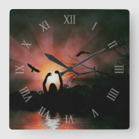 Reach for the Sun Silhouette Art Wall Clock
