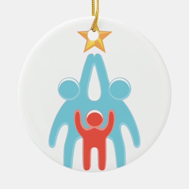 Reach for your dreams ceramic ornament (Front)