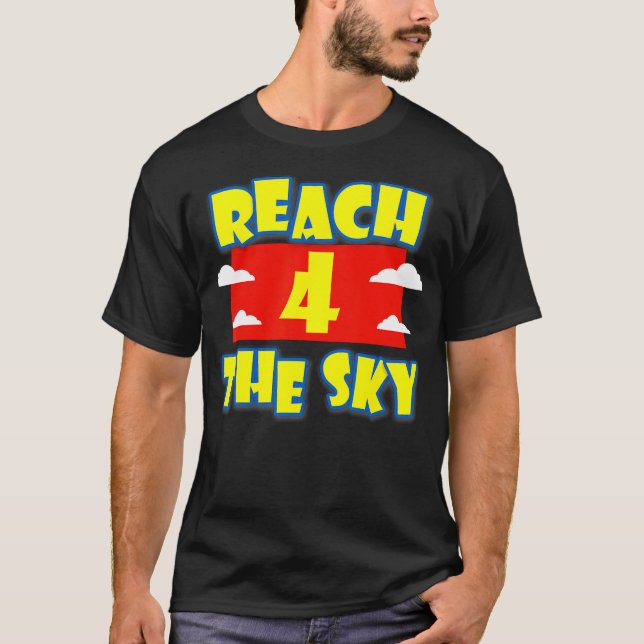 Reach Four The Sky Birthday 4Th Bday 4 Year Old T-Shirt (Front)